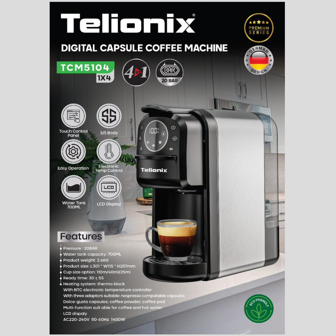 اسپرسو و نسپرسوساز تلیونیکس مدل TCM5104