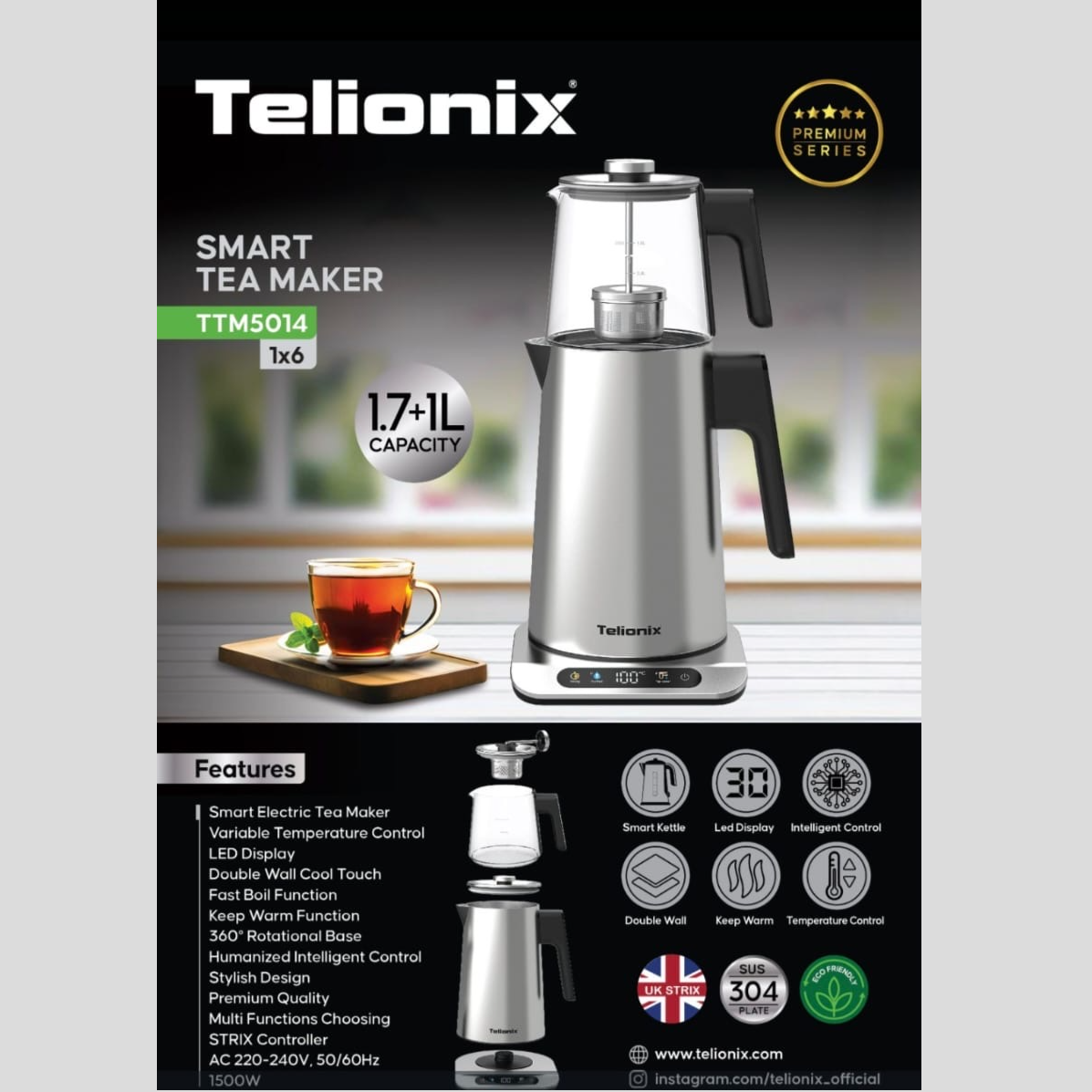 چای ساز هوشمند تلیونیکس مدل TTM5014