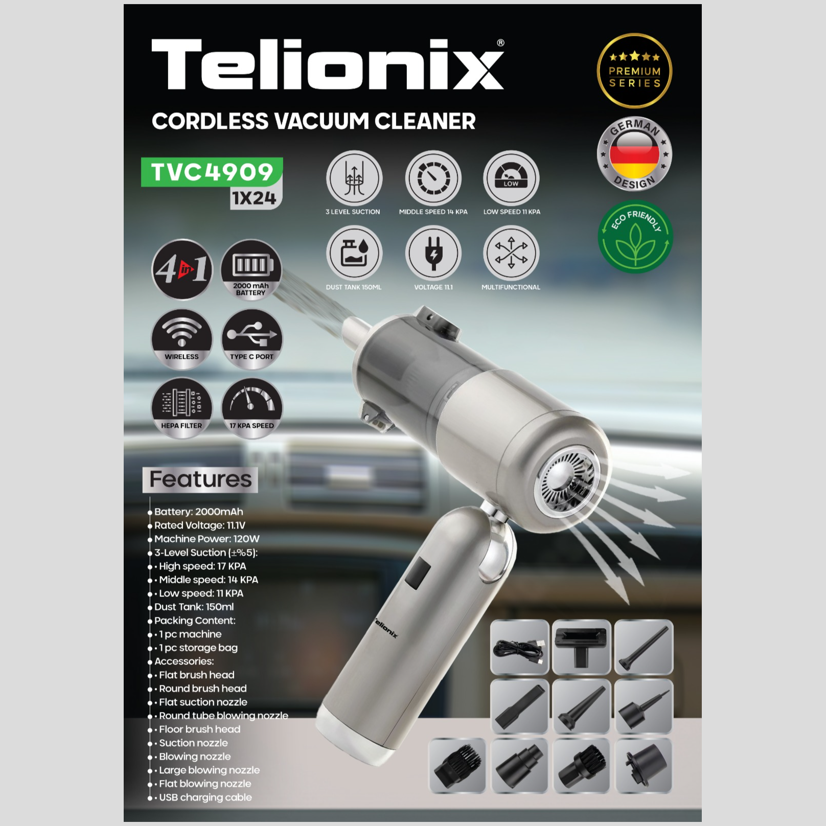 جت فن (دمنده) تلیونیکس مدل TVC4909