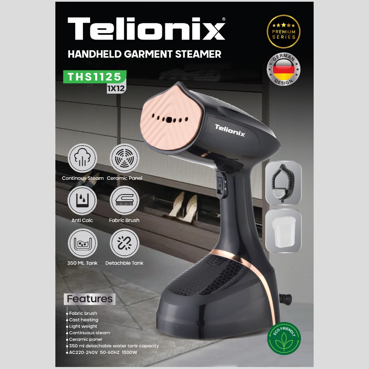 بخارگر دستی تلیونیکس مدل THS1125