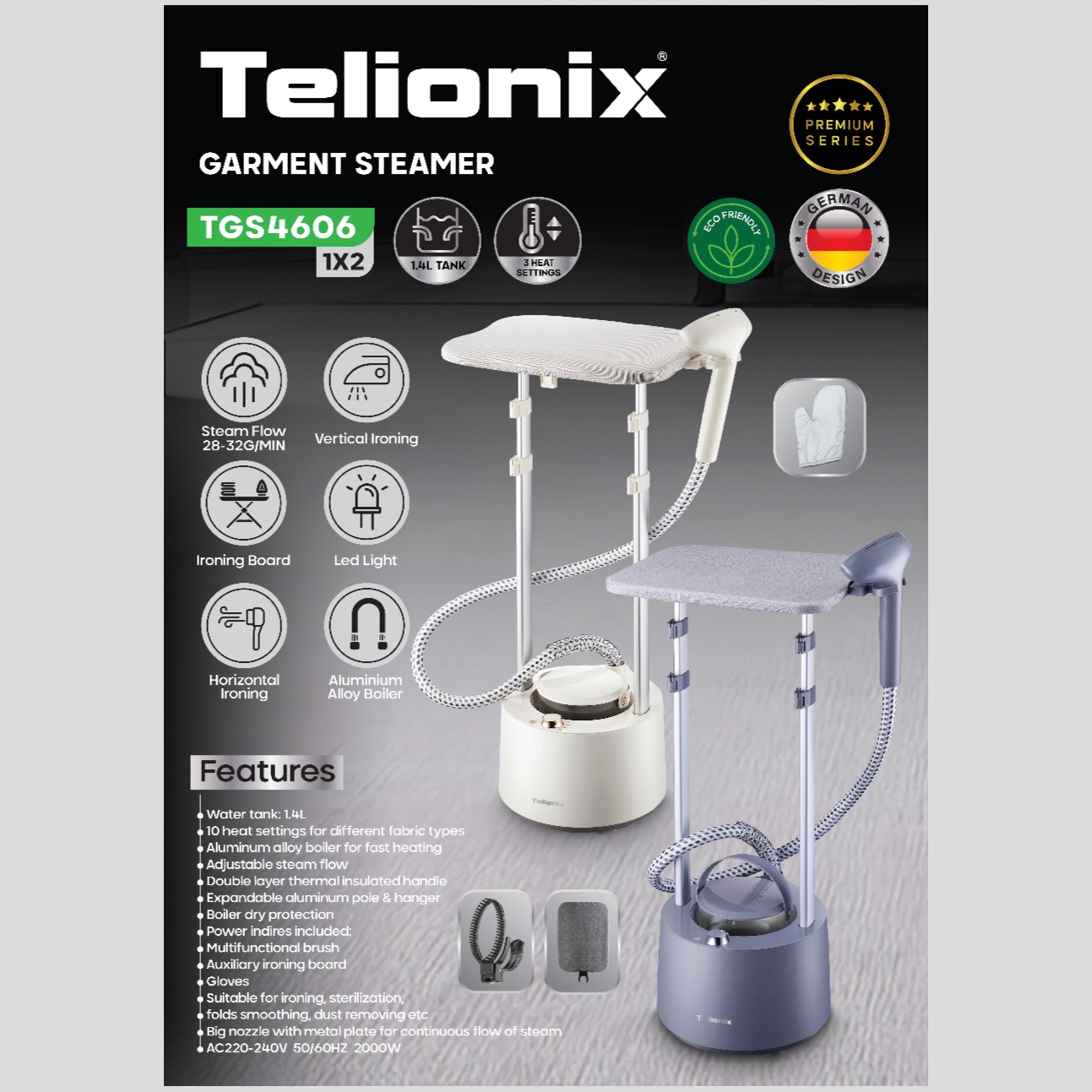 اتو بخار ایستاده تلیونیکس مدل TGS4606