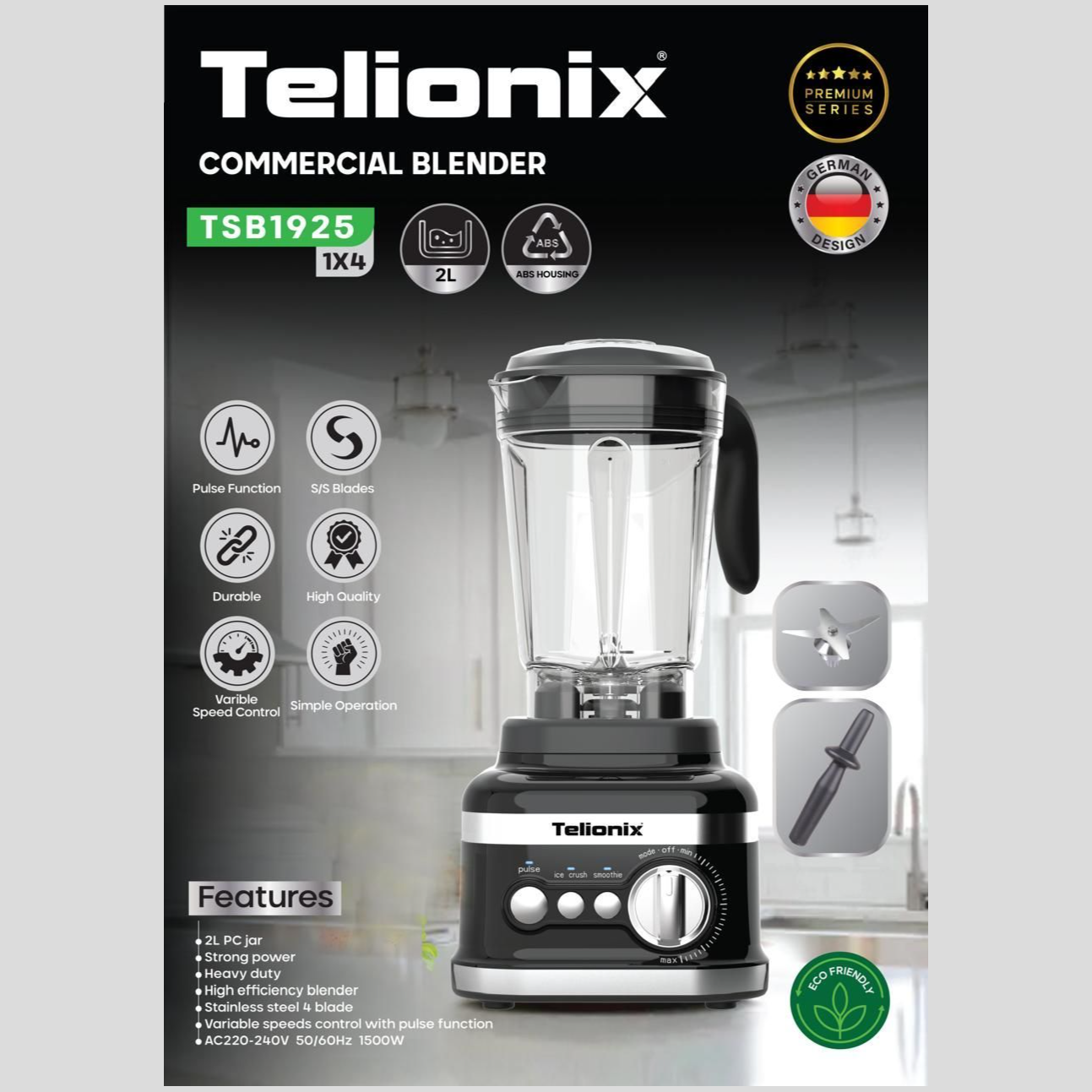 مخلوط کن صنعتی تلیونیکس مدل TSB1925