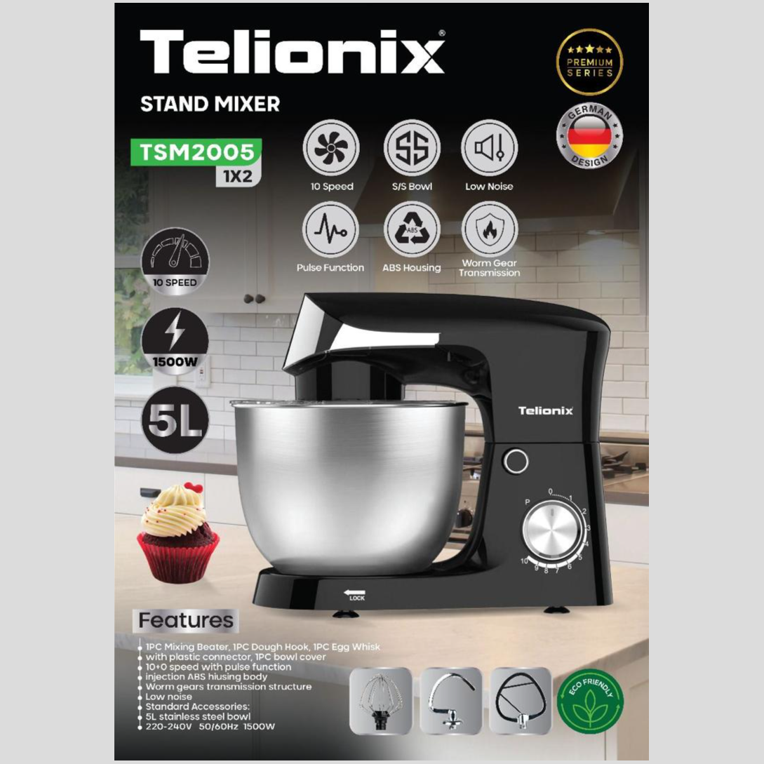 همزن کاسه دار 5 لیتری تلیونیکس مدل TSM2005