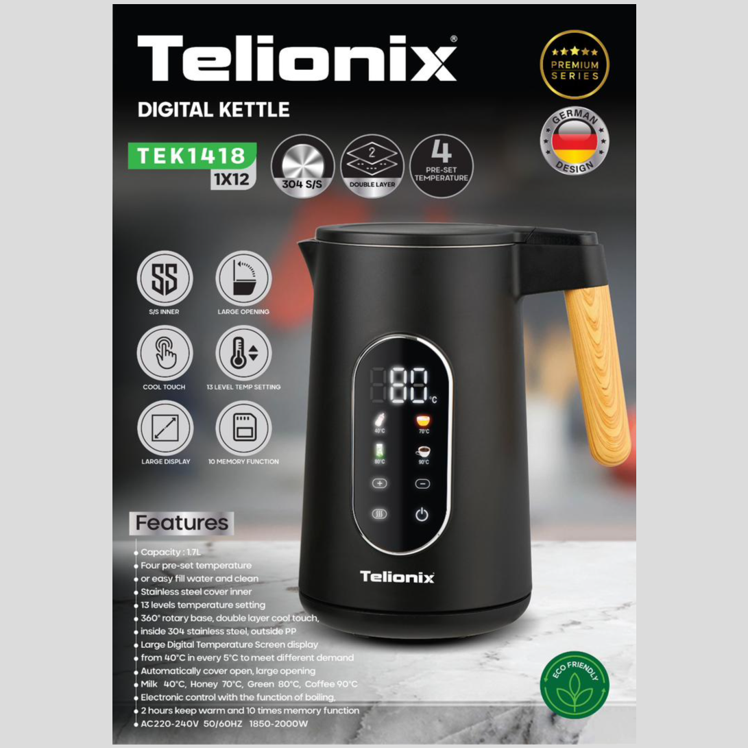 کتری برقی دیجیتال تلیونیکس مدل TEK1418