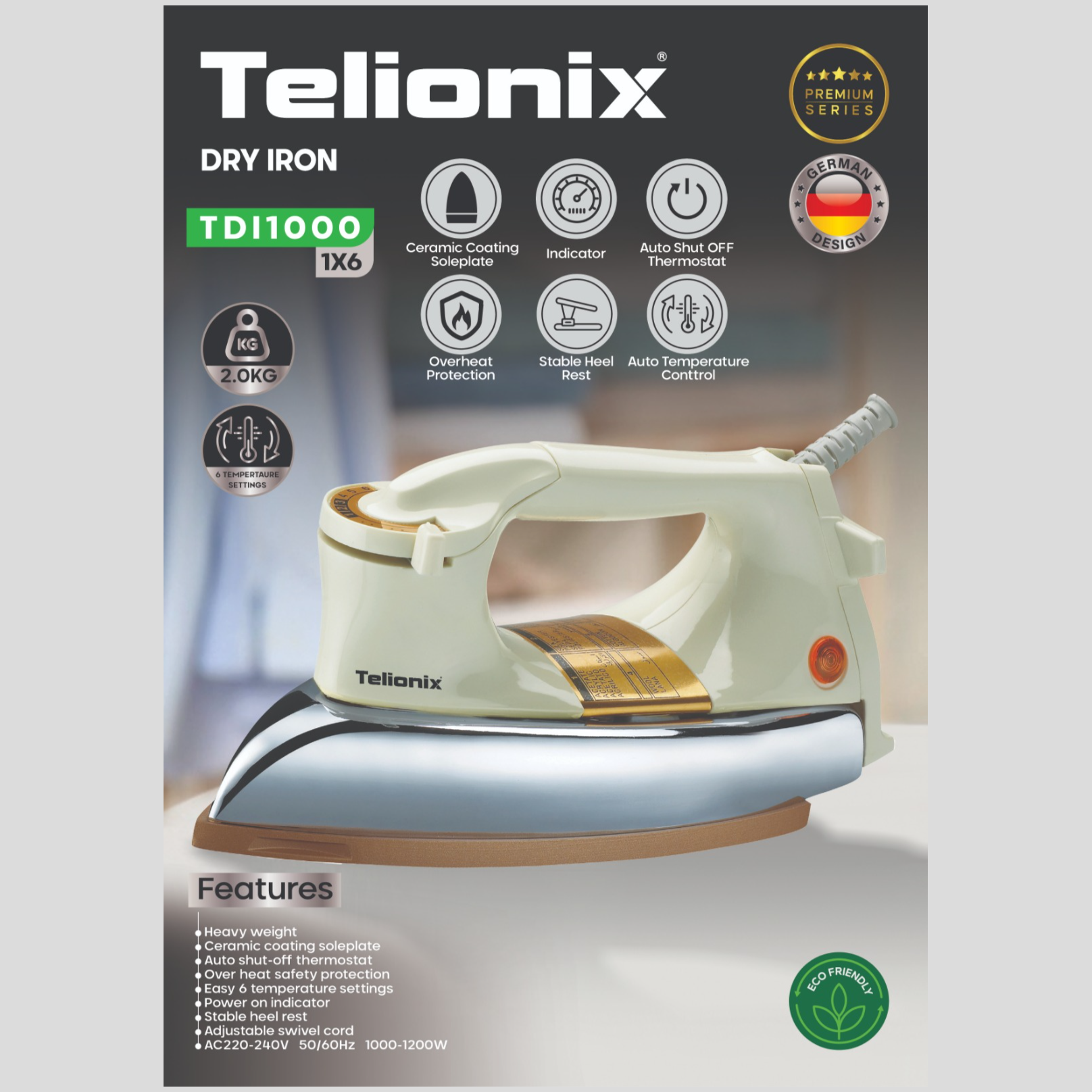 اتو خشک تلیونیکس مدل TDI1000